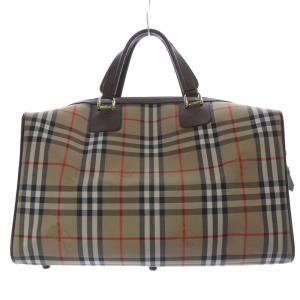 burberrys ノバチェック ボストンバッグ ブラウン
