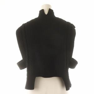 ADORE 22AW エアリーケーブルニットベスト プルオーバー 38 黒 ブラック