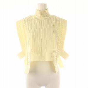 22AW エアリーケーブルニットベスト プルオーバー 38 アイボリー /NR OS