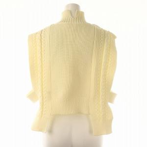 ADORE 22AW エアリーケーブルニットベスト プルオーバー 38 アイボリー /NR OS