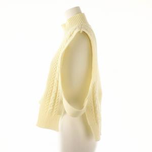 ADORE 22AW エアリーケーブルニットベスト プルオーバー 38 アイボリー /NR OS