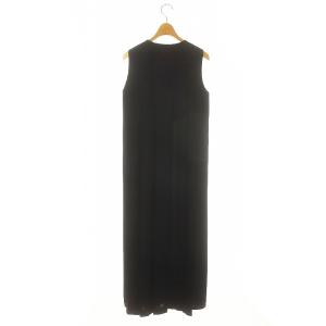 MUVEIL 星柄レースOP ワンピース ロング ノースリーブ プリーツ 36 紺 ネイビー /NR OS