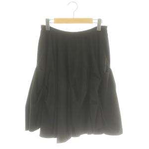 タキシードソフト スカート 膝丈 42 黒 ブラック 31091 /HK OS