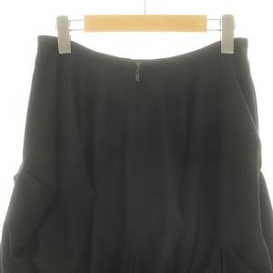 FOXEY NEW YORK タキシードソフト スカート 膝丈 42 黒 ブラック 31091 /HK OS