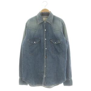 23AW WESTERN SH DENIM MNS 04 インディゴブルー