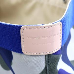 Hervé Chapelier 限定 トートバッグ 舟型 M カモフラ ナイロン ブルー 707FD