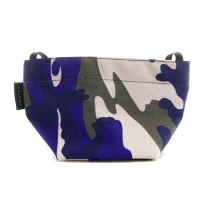 Hervé Chapelier ショルダーバッグ 舟型 XS カモフラ ナイロン 青 ブルー グレー 1927F