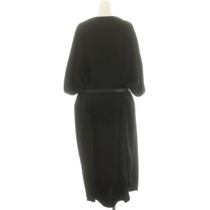 L'Appartement 22AWベルト付き2ワンピース ロング丈 マキシ丈 五分袖 F 黒 ブラック