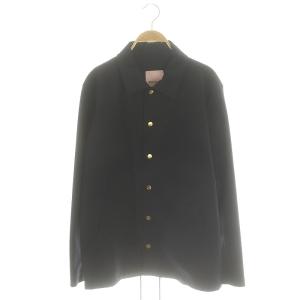 COACH MEETS BLAZER PALM ANGELS コーチジャケット 薄手 ステンカラー 金ボタン S 濃紺 ダークネイビー
