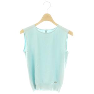 Macaron ノースリーブ ニット カットソー 38 ミントブルー