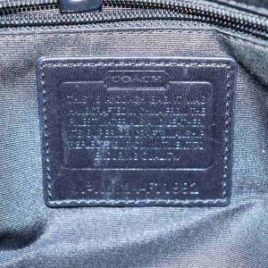 COACH ハンプトンズ ウイークエンド ハンドバッグ トートバッグ ナイロン レザー 水色 ライトブルー 黒 ブラック F11992