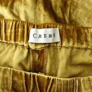 CABaN ベロア イージーパンツ ワイド シルク混 36 茶 ブラウン /MY OS