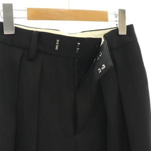 BEAUTY&YOUTH UNITED ARROWS タック ワイドパンツ ジッパーフライ S 黒 ブラック