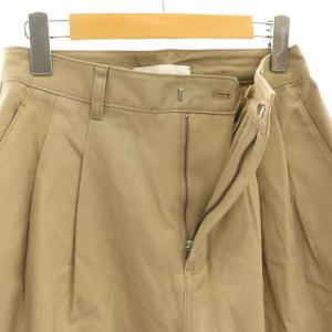 upper hights ARMY 2タック チノパンツ ワイド ジッパーフライ コットン 0 ベージュ /NR OS