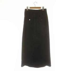 Diagram GRACE CONTINENTAL 24SSサテンストレート スカート ロング丈 マキシ丈 ジップフライ 38 M 黒 ブラック