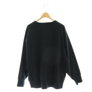 Diagram GRACE CONTINENTAL 22AW オーバーロゴスウェット トレーナー 長袖 裏パイル 36 黒 白 ブラック ホワイト