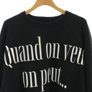 Diagram GRACE CONTINENTAL 22AW オーバーロゴスウェット トレーナー 長袖 裏パイル 36 黒 白 ブラック ホワイト