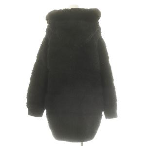 GRACE CONTINENTAL ループニットパーカー ジップアップ 長袖 36 黒 ブラック