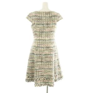 TOCCA COCO ドレスワンピース ツイード ひざ丈 半袖 0 マルチカラー