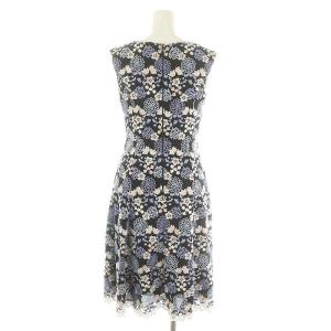 TOCCA フラワーレースワンピース 黒 青