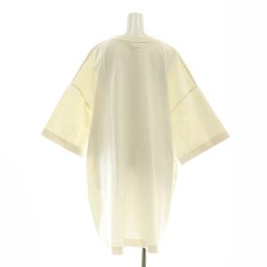beautiful people cotton jersey big T-dress Tシャツワンピース ひざ丈 七分袖 36 オフホワイト
