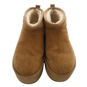 UGG australia Classic Ultra Mini Platform ムートンブーツ ショート 25cm 茶色 ブラウン 1135092