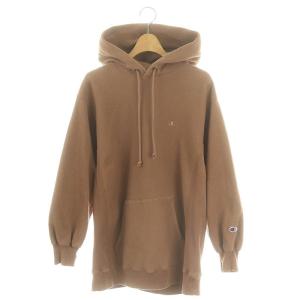 RHC別注 REVERSE WEAVE エルボーパッチ パーカー プルオーバー S ブラウン