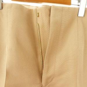 Drawer 23年 WINTER1 ミカドテーパードパンツ センタープレス ジッパーフライ シルク混 36 ベージュ