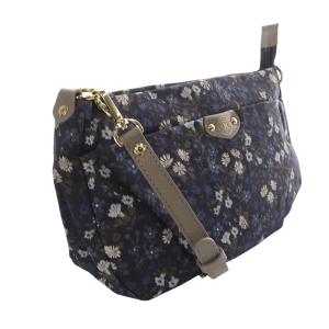 russet リバティ フラワー ショルダーバッグ 紺 ネイビー
