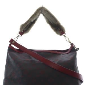 russet モノグラム ショルダーバッグ ハンドバッグ 茶色 ブラウン 赤 レッド /SR1