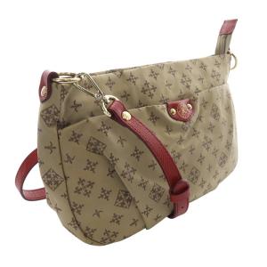 russet モノグラム ショルダーバッグ ロゴ べージュ 赤 レッド