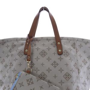 russet モノグラム ポーチ付き ハンドバッグ トートバッグ グレー