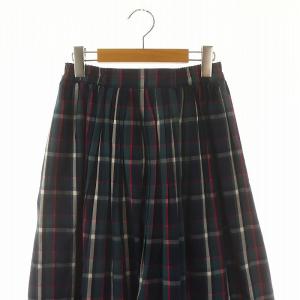Drawer マドラスチェックスカート ロング フレア マルチカラー