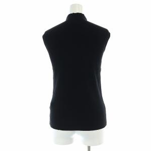 L'Appartement Rib N/S Top ニット カットソー ノースリーブ スタンドカラー F 黒 ブラック 21080560200910