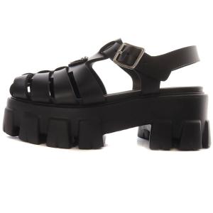 PRADA モノリスプラットフォームサンダル 35 ブラック