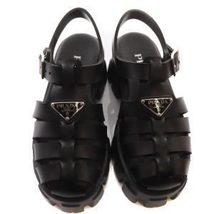 PRADA モノリスプラットフォームサンダル 35 ブラック