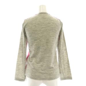 COMME des GARCONS AD2013 バイカラー 切替カーディガン ニット 長袖 Vネック XS ピンク 杢グレー RL-T005