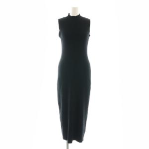 SNIDEL 23AW チュール&ノースリニットワンピース キャミソール 2点セット ロング リブ F 黒 ブラック グレー