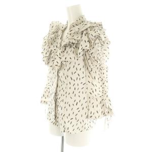 SNIDEL 23SS フリルボリュームカラーブラウス 長袖 F ライトグレー