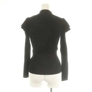 SNIDEL 23SS デコルテオープンフリルニットトップス セーター 長袖 ハイネック F 黒 ブラック