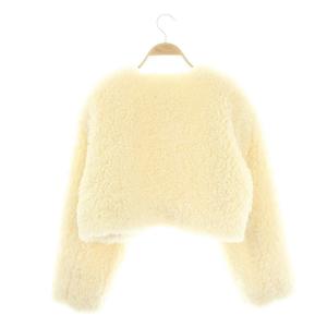 SNIDEL 23AW Sustainable ショートボアコート ジャケット アウター ノーカラー F 白 ホワイト