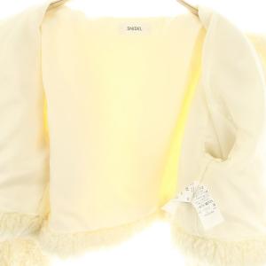 SNIDEL 23AW Sustainable ショートボアコート ジャケット アウター ノーカラー F 白 ホワイト