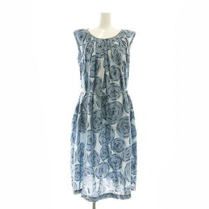 pirouette ノースリーブドレス ワンピース 36 水色