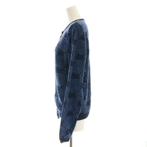 mina perhonen Rosas リネンカーディガン 38 ブルー ネイビー ws8212