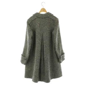 Theory ウールコート タック ツイード アウター M 黒 ブラック