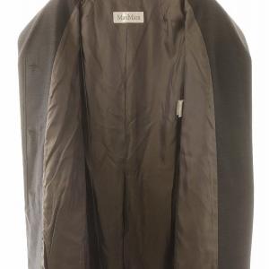 Max Mara ウール チェスターコート 白タグ 38 ダークグレー