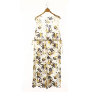 GRACE CONTINENTAL トロピカル刺繍ジレ ベスト 36 白 ホワイト マルチカラー