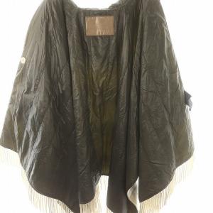 HERNO フード付きケープ ポンチョ F ベージュ グレー