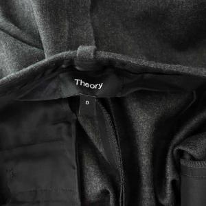 Theory 24AW Sleek Flannel HW Taper Pant W J クロップドテーパードパンツ ウール スラックス 0