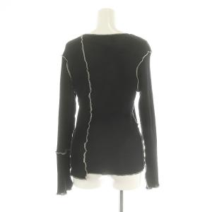 Y's ヨウジヤマモト ウールリブニット プルオーバー セーター 長袖 2 黒 ブラック